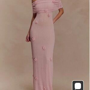 Meshki Off the Shoulder Pink Dress